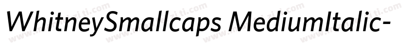 WhitneySmallcaps MediumItalic字体转换